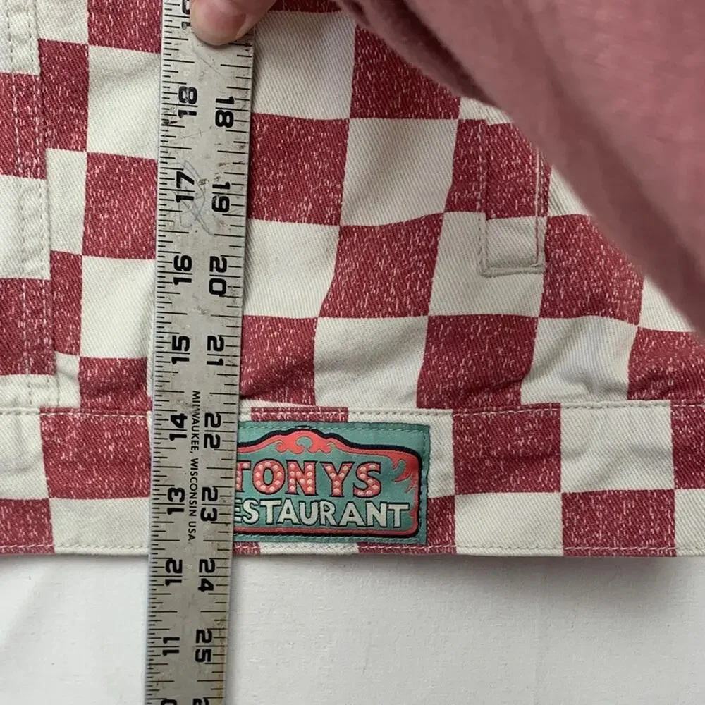 Disney x box lunch 1 1x Lady and the Tramp denim jacket Red Cream Plaid Tony's